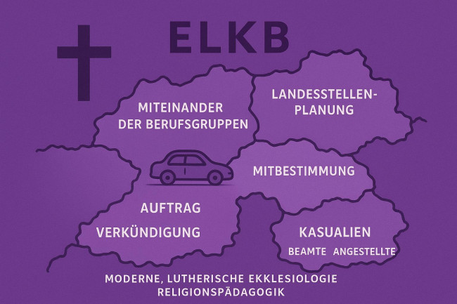 Fiktive Landkarte auf dem Weg durch berufsgruppenübergreifende Einsätze